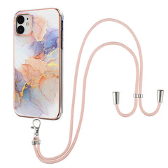 Electroplating Pattern IMD TPU Shockproof Case with Neck Lanyard, For iPhone 12 / 12 Pro, For iPhone 12 Pro Max, For iPhone 11, For iPhone 11 Pro, For iPhone 11 Pro Max