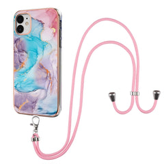 Electroplating Pattern IMD TPU Shockproof Case with Neck Lanyard, For iPhone 12 / 12 Pro, For iPhone 12 Pro Max, For iPhone 11, For iPhone 11 Pro, For iPhone 11 Pro Max