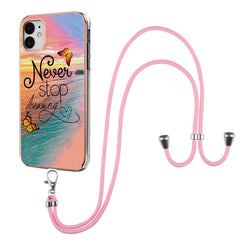 Electroplating Pattern IMD TPU Shockproof Case with Neck Lanyard, For iPhone 12 / 12 Pro, For iPhone 12 Pro Max, For iPhone 11, For iPhone 11 Pro, For iPhone 11 Pro Max