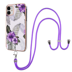 Electroplating Pattern IMD TPU Shockproof Case with Neck Lanyard, For iPhone 12 / 12 Pro, For iPhone 12 Pro Max, For iPhone 11, For iPhone 11 Pro, For iPhone 11 Pro Max