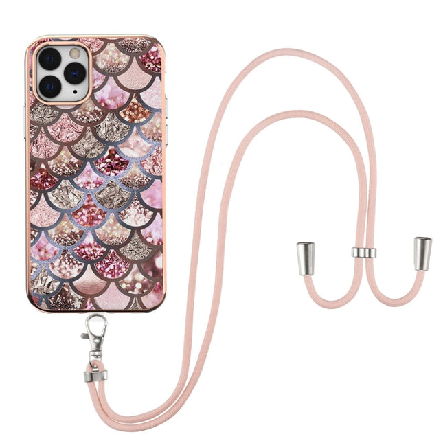 Galvanikmuster IMD TPU Stoßfeste Hülle mit Umhängeband, Für iPhone XS / X, Für iPhone XR, Für iPhone XS Max, Für iPhone SE 2022 / SE 2020 / 8 / 7, Für iPhone 8 Plus / 7 Plus