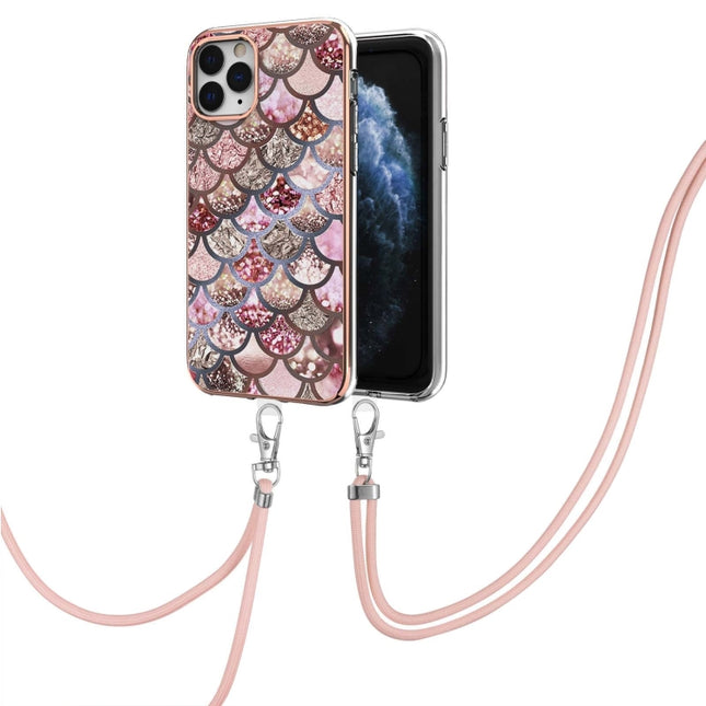 Galvanikmuster IMD TPU Stoßfeste Hülle mit Umhängeband, Für iPhone XS / X, Für iPhone XR, Für iPhone XS Max, Für iPhone SE 2022 / SE 2020 / 8 / 7, Für iPhone 8 Plus / 7 Plus
