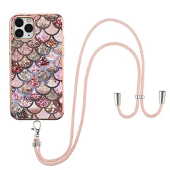 Electroplating Pattern IMD TPU Shockproof Case with Neck Lanyard, For iPhone 12 / 12 Pro, For iPhone 12 Pro Max, For iPhone 11, For iPhone 11 Pro, For iPhone 11 Pro Max