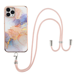 Electroplating Pattern IMD TPU Shockproof Case with Neck Lanyard, For iPhone 12 / 12 Pro, For iPhone 12 Pro Max, For iPhone 11, For iPhone 11 Pro, For iPhone 11 Pro Max