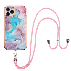 Electroplating Pattern IMD TPU Shockproof Case with Neck Lanyard, For iPhone 12 / 12 Pro, For iPhone 12 Pro Max, For iPhone 11, For iPhone 11 Pro, For iPhone 11 Pro Max