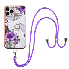 Electroplating Pattern IMD TPU Shockproof Case with Neck Lanyard, For iPhone 12 / 12 Pro, For iPhone 12 Pro Max, For iPhone 11, For iPhone 11 Pro, For iPhone 11 Pro Max