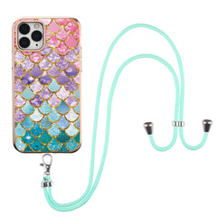 Electroplating Pattern IMD TPU Shockproof Case with Neck Lanyard, For iPhone 12 / 12 Pro, For iPhone 12 Pro Max, For iPhone 11, For iPhone 11 Pro, For iPhone 11 Pro Max