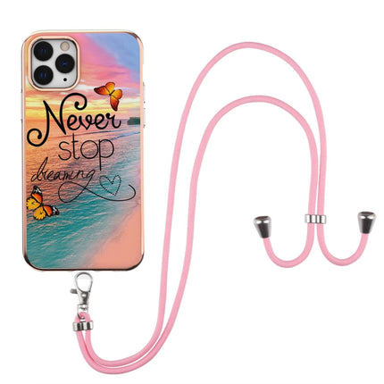 Galvanikmuster IMD TPU Stoßfeste Hülle mit Umhängeband, Für iPhone XS / X, Für iPhone XR, Für iPhone XS Max, Für iPhone SE 2022 / SE 2020 / 8 / 7, Für iPhone 8 Plus / 7 Plus