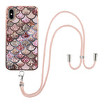 Für iPhone XS / X / Rosa Schuppen