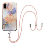 Für iPhone XS / X / Milchstraße weißer Marmor