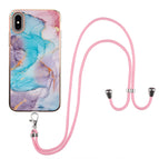 Für iPhone XS / X / Milchstraße Blauer Marmor