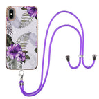 Für iPhone XS / X / Lila Blume