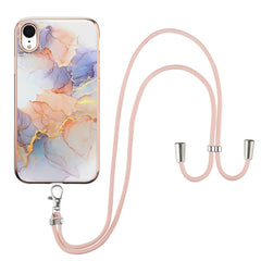 Galvanikmuster IMD TPU Stoßfeste Hülle mit Umhängeband, Für iPhone XS / X, Für iPhone XR, Für iPhone XS Max, Für iPhone SE 2022 / SE 2020 / 8 / 7, Für iPhone 8 Plus / 7 Plus