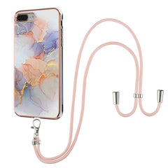 Galvanikmuster IMD TPU Stoßfeste Hülle mit Umhängeband, Für iPhone XS / X, Für iPhone XR, Für iPhone XS Max, Für iPhone SE 2022 / SE 2020 / 8 / 7, Für iPhone 8 Plus / 7 Plus