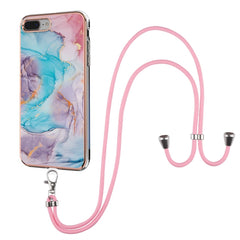 Galvanikmuster IMD TPU Stoßfeste Hülle mit Umhängeband, Für iPhone XS / X, Für iPhone XR, Für iPhone XS Max, Für iPhone SE 2022 / SE 2020 / 8 / 7, Für iPhone 8 Plus / 7 Plus