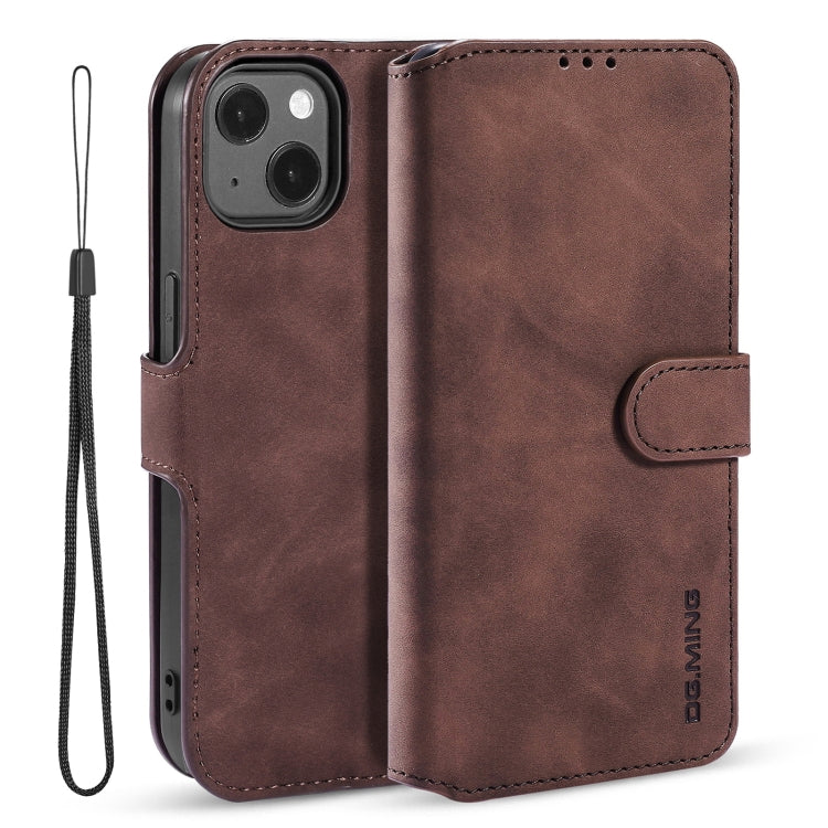 DG.MING Retro Oil Side Horizontal Flip Leather Case with Holder & Card Slots & Wallet, For iPhone 13 mini, For iPhone 13, For iPhone 13 Pro, For iPhone 13 Pro Max