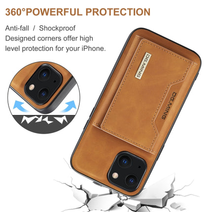 DG.MING M2-Serie 3-fach faltbare Kartentasche + magnetische stoßfeste Hülle mit Brieftaschen- und Halterungsfunktion, für iPhone 13 mini, für iPhone 13, für iPhone 13 Pro, für iPhone 13 Pro Max