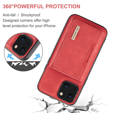DG.MING M2-Serie 3-fach faltbare Kartentasche + magnetische stoßfeste Hülle mit Brieftaschen- und Halterungsfunktion, für iPhone 13 mini, für iPhone 13, für iPhone 13 Pro, für iPhone 13 Pro Max