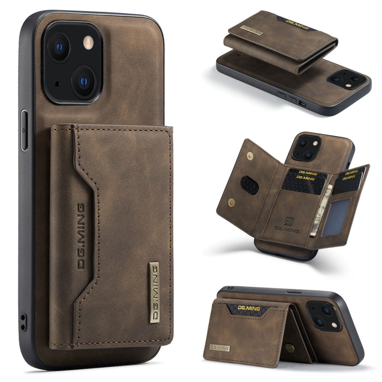 DG.MING M2-Serie 3-fach faltbare Kartentasche + magnetische stoßfeste Hülle mit Brieftaschen- und Halterungsfunktion, für iPhone 13 mini, für iPhone 13, für iPhone 13 Pro, für iPhone 13 Pro Max