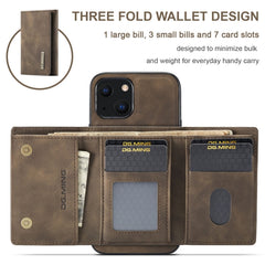 DG.MING M1-Serie 3-fach gefaltete Multi-Karten-Geldbörse + magnetische stoßfeste Hülle mit Halterungsfunktion, für iPhone 13 Mini, für iPhone 13, für iPhone 13 Pro, für iPhone 13 Pro Max
