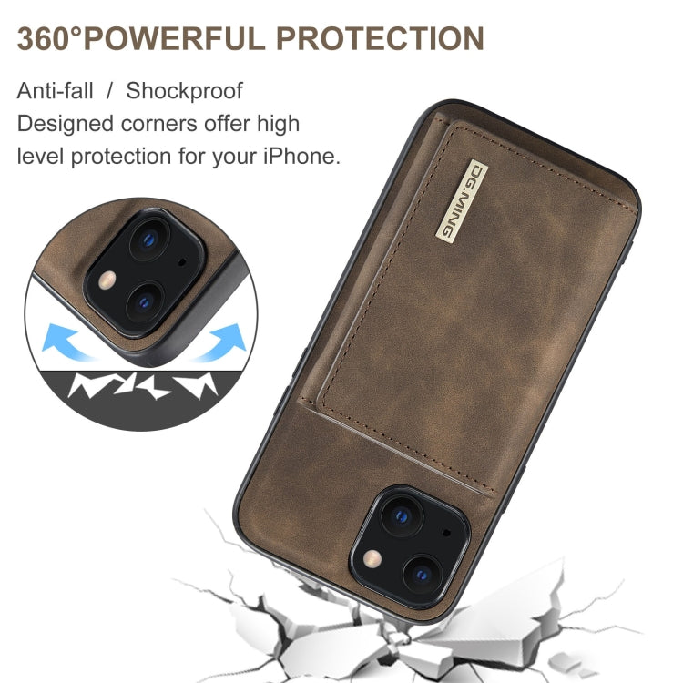 DG.MING M1-Serie 3-fach gefaltete Multi-Karten-Geldbörse + magnetische stoßfeste Hülle mit Halterungsfunktion, für iPhone 13 Mini, für iPhone 13, für iPhone 13 Pro, für iPhone 13 Pro Max