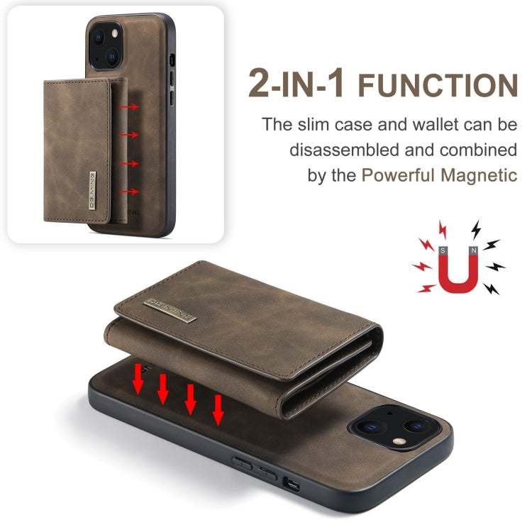 DG.MING M1-Serie 3-fach gefaltete Multi-Karten-Geldbörse + magnetische stoßfeste Hülle mit Halterungsfunktion, für iPhone 13 Mini, für iPhone 13, für iPhone 13 Pro, für iPhone 13 Pro Max