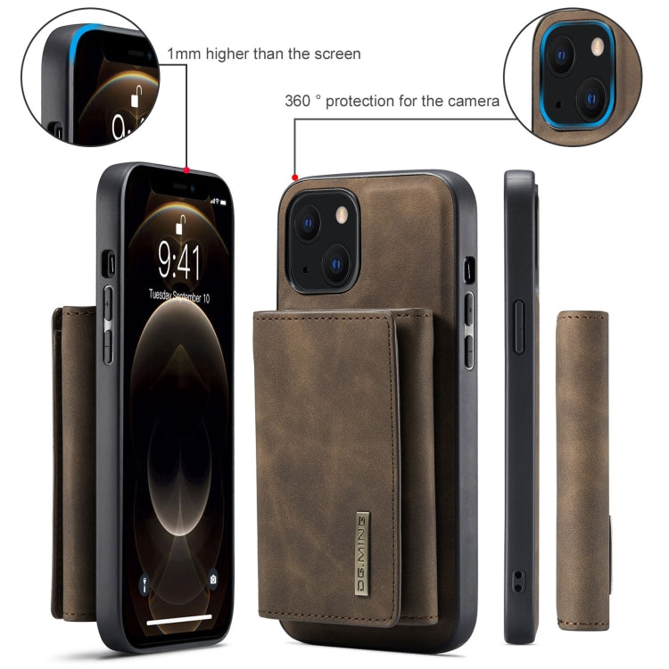 DG.MING M1-Serie 3-fach gefaltete Multi-Karten-Geldbörse + magnetische stoßfeste Hülle mit Halterungsfunktion, für iPhone 13 Mini, für iPhone 13, für iPhone 13 Pro, für iPhone 13 Pro Max