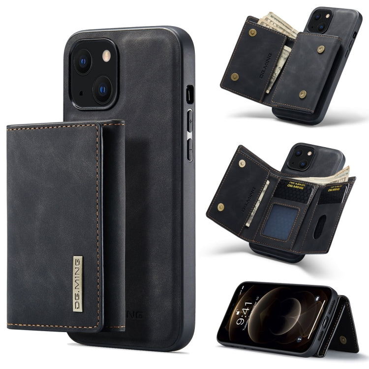 DG.MING M1-Serie 3-fach gefaltete Multi-Karten-Geldbörse + magnetische stoßfeste Hülle mit Halterungsfunktion, für iPhone 13 Mini, für iPhone 13, für iPhone 13 Pro, für iPhone 13 Pro Max