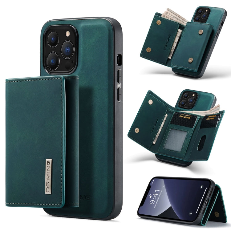 DG.MING M1-Serie 3-fach gefaltete Multi-Karten-Geldbörse + magnetische stoßfeste Hülle mit Halterungsfunktion, für iPhone 13 Mini, für iPhone 13, für iPhone 13 Pro, für iPhone 13 Pro Max