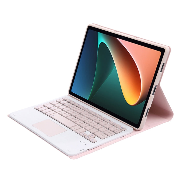 AN05-A Ultra-thin Detachable Lambskin Texture TPU Bluetooth Keyboard Leather Case with Holder & Touchpad For Xiaomi Pad 5 / 5 Pro