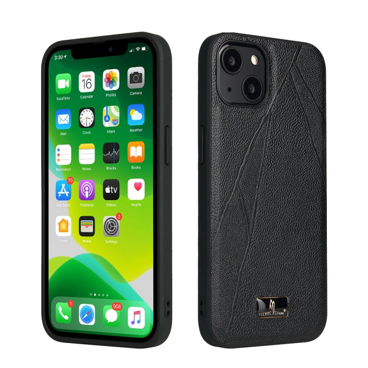 Funda trasera con textura de cuero Fierre Shann para iPhone 13, iPhone 13 Mini, iPhone 13 Pro, iPhone 13 Pro Max