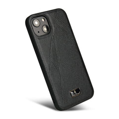 Fierre Shann Leather Texture Phone Back Cover Case, For iPhone 13, For iPhone 13 Mini, For iPhone 13 Pro, For iPhone 13 Pro Max