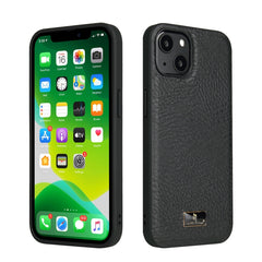 Fierre Shann Leather Texture Phone Back Cover Case, For iPhone 13, For iPhone 13 Mini, For iPhone 13 Pro, For iPhone 13 Pro Max