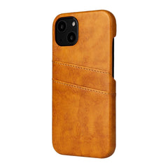 Fierre Shann Retro Oil Wax Texture PU Leather Case with Card Slots, For iPhone 13, For iPhone 13 Mini, For iPhone 13 Pro, For iPhone 13 Pro Max