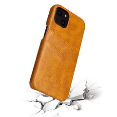 Fierre Shann Retro Oil Wax Texture PU Leather Case with Card Slots, For iPhone 13, For iPhone 13 Mini, For iPhone 13 Pro, For iPhone 13 Pro Max