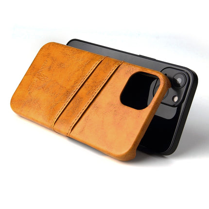 Fierre Shann Retro Ölwachs-Textur PU-Lederhülle mit Kartenfächern, für iPhone 13, für iPhone 13 Mini, für iPhone 13 Pro, für iPhone 13 Pro Max