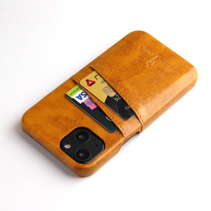 Fierre Shann Retro Ölwachs-Textur PU-Lederhülle mit Kartenfächern, für iPhone 13, für iPhone 13 Mini, für iPhone 13 Pro, für iPhone 13 Pro Max
