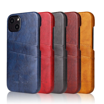 Fierre Shann Retro Ölwachs-Textur PU-Lederhülle mit Kartenfächern, für iPhone 13, für iPhone 13 Mini, für iPhone 13 Pro, für iPhone 13 Pro Max