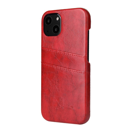 Fierre Shann Retro Ölwachs-Textur PU-Lederhülle mit Kartenfächern, für iPhone 13, für iPhone 13 Mini, für iPhone 13 Pro, für iPhone 13 Pro Max