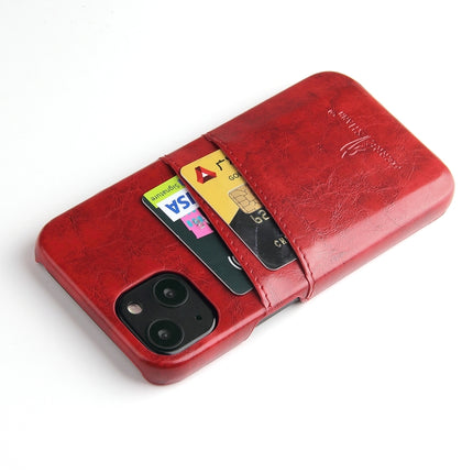 Fierre Shann Retro Ölwachs-Textur PU-Lederhülle mit Kartenfächern, für iPhone 13, für iPhone 13 Mini, für iPhone 13 Pro, für iPhone 13 Pro Max