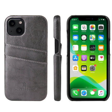 Fierre Shann Retro Ölwachs-Textur PU-Lederhülle mit Kartenfächern, für iPhone 13, für iPhone 13 Mini, für iPhone 13 Pro, für iPhone 13 Pro Max
