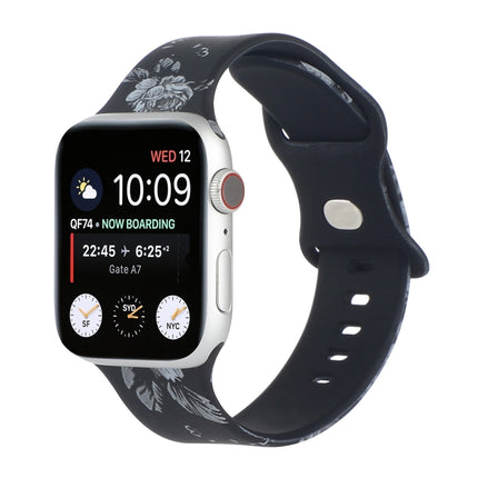 8-buckle Printed Replacement Strap Watchband For Apple Watch Series, 7 45mm / 6 & SE & 5 & 4 44mm / 3 & 2 & 1 42mm, 7 41mm / 6 & SE & 5 & 4 40mm / 3 & 2 & 1 38mm