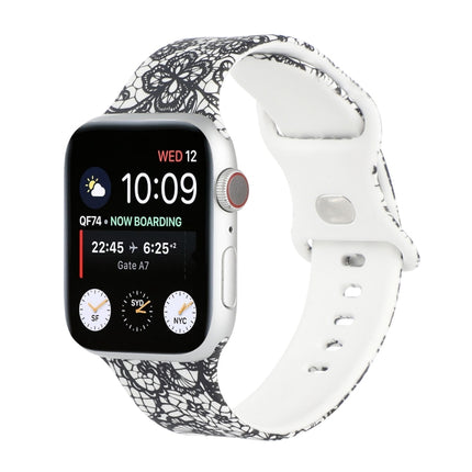 8-buckle Printed Replacement Strap Watchband For Apple Watch Series, 7 45mm / 6 & SE & 5 & 4 44mm / 3 & 2 & 1 42mm, 7 41mm / 6 & SE & 5 & 4 40mm / 3 & 2 & 1 38mm
