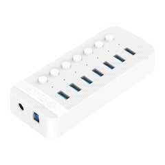 ORICO CT2U3-7AB-WH 7 In 1 Plastic Stripes Multi-Port USB HUB with Individual Switches,, CT2U3-7AB-BK EU Plug, CT2U3-7AB-WH EU Plug, CT2U3-7AB-BK AU Plug, CT2U3-7AB-WH AU Plug, CT2U3-7AB-BK UK Plug, CT2U3-7AB-WH UK Plug