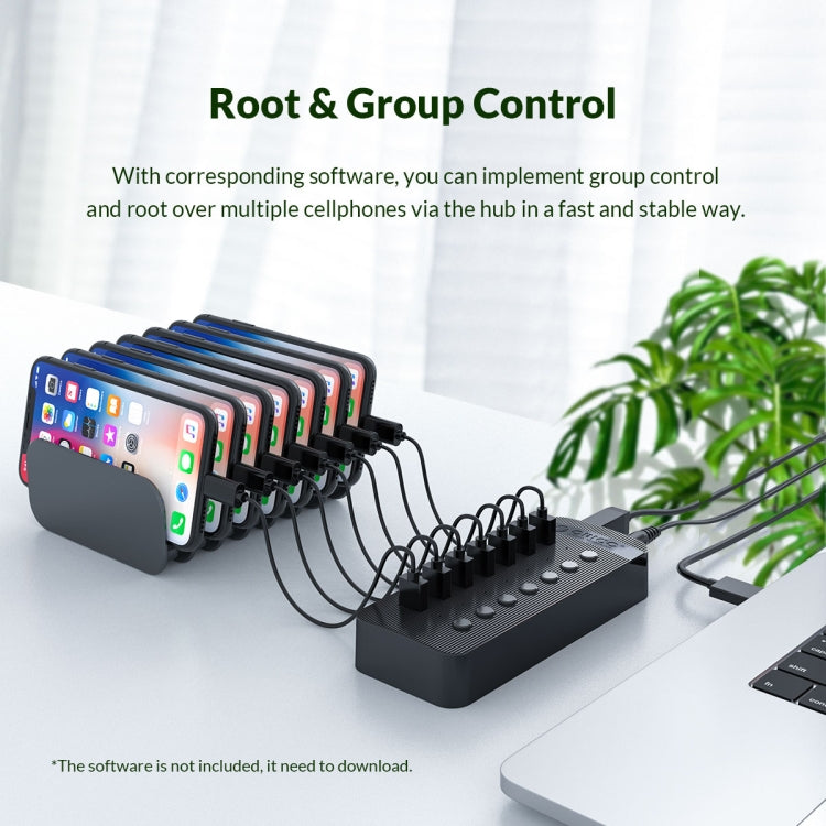 Concentrador USB multipuerto ORICO CT2U3-7AB-WH 7 en 1 con rayas de plástico e interruptores individuales, enchufe UE CT2U3-7AB-BK, enchufe UE CT2U3-7AB-WH, enchufe AU CT2U3-7AB-BK, enchufe AU CT2U3-7AB-WH, enchufe RU CT2U3-7AB-BK, enchufe RU CT2U3-7AB-WH