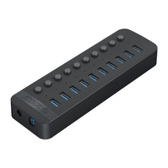 ORICO CT2U3-10AB-WH 10 In 1 Plastic Stripes Multi-Port USB HUB with Individual Switches,, CT2U3-10AB-BK UK Plug, CT2U3-10AB-WH UK Plug, CT2U3-10AB-BK EU Plug, CT2U3-10AB-WH EU Plug, CT2U3-10AB-BK AU Plug, CT2U3-10AB-WH AU Plug