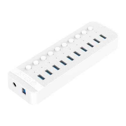 ORICO CT2U3-10AB-WH 10 In 1 Plastic Stripes Multi-Port USB HUB with Individual Switches,, CT2U3-10AB-BK AU Plug, CT2U3-10AB-WH AU Plug, CT2U3-10AB-BK UK Plug, CT2U3-10AB-WH UK Plug, CT2U3-10AB-BK EU Plug, CT2U3-10AB-WH EU Plug