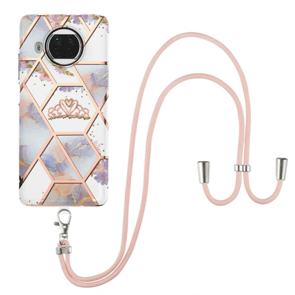 Electroplating Splicing Marble Flower Pattern TPU Shockproof Case with Lanyard, For Xiaomi Mi 11i / Poco F3, For Xiaomi Poco M3 / Redmi Note 9 4G, For Xiaomi Redmi 9A, For Xiaomi Mi 10 Lite 5G, For Xiaomi Mi 10T Lite 5G, For Xiaomi Mi 10T 5G / 10T Pro 5G