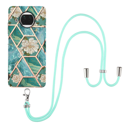 Electroplating Splicing Marble Flower Pattern TPU Shockproof Case with Lanyard, For Xiaomi Mi 11i / Poco F3, For Xiaomi Poco M3 / Redmi Note 9 4G, For Xiaomi Redmi 9A, For Xiaomi Mi 10 Lite 5G, For Xiaomi Mi 10T Lite 5G, For Xiaomi Mi 10T 5G / 10T Pro 5G