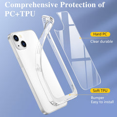 Crystal Clear Shockproof PC + TPU Protective Case, For iPhone 13 mini, For iPhone 13, For iPhone 13 Pro, For iPhone 13 Pro Max, For iPhone 12 mini, For iPhone 12, For iPhone 12 Pro, For iPhone 12 Pro Max, For iPhone 11, For iPhone 11 Pro